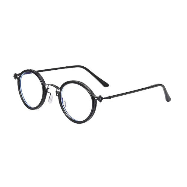 Round Frame Anti-Blue Light Glasses for Women & Men – High Myopia-Ready Resin Lenses