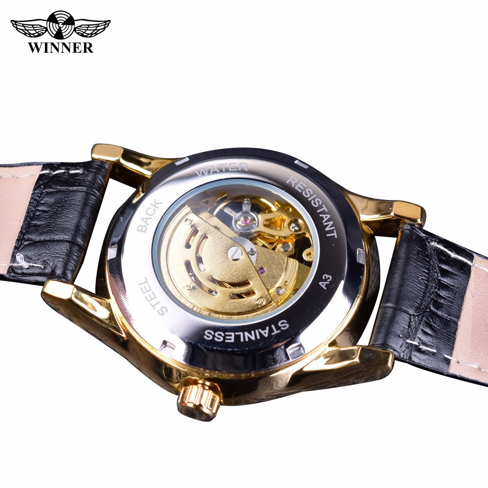 Winner Automatic Mechanical Watch for Men – Stainless Steel Business Timepiece