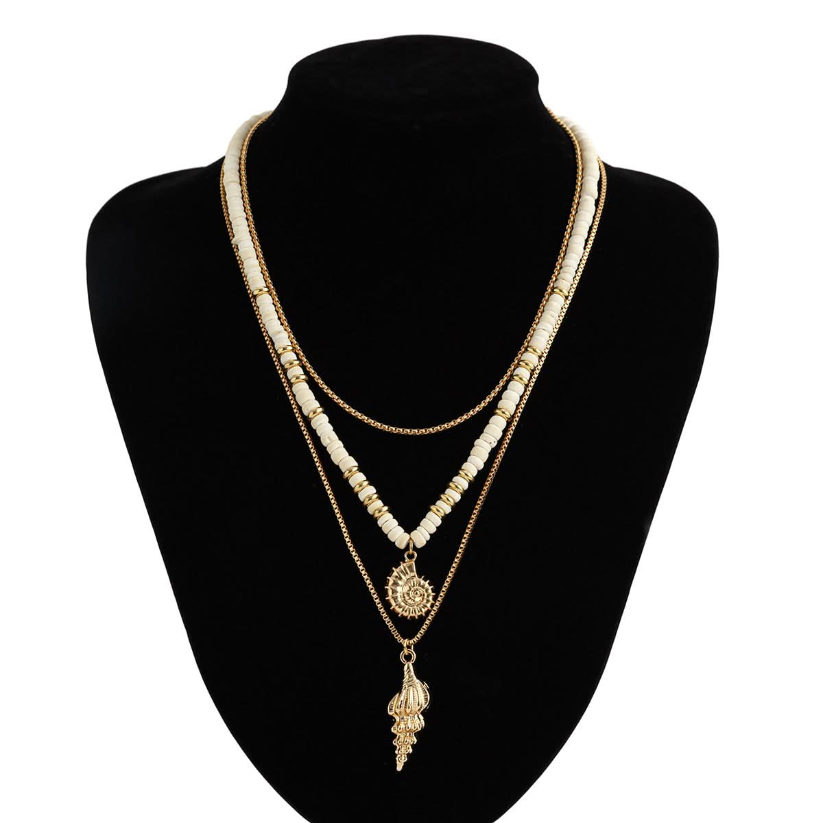 Men’s Beach Style Conch Necklace Set