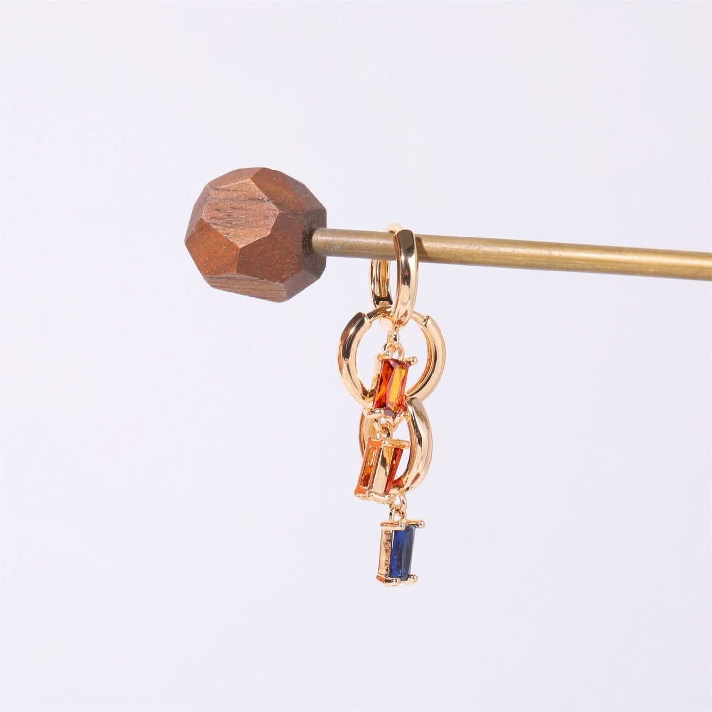 Birthstone Hoop Earrings for Women – Crystal Hoops, Retro Chic Style