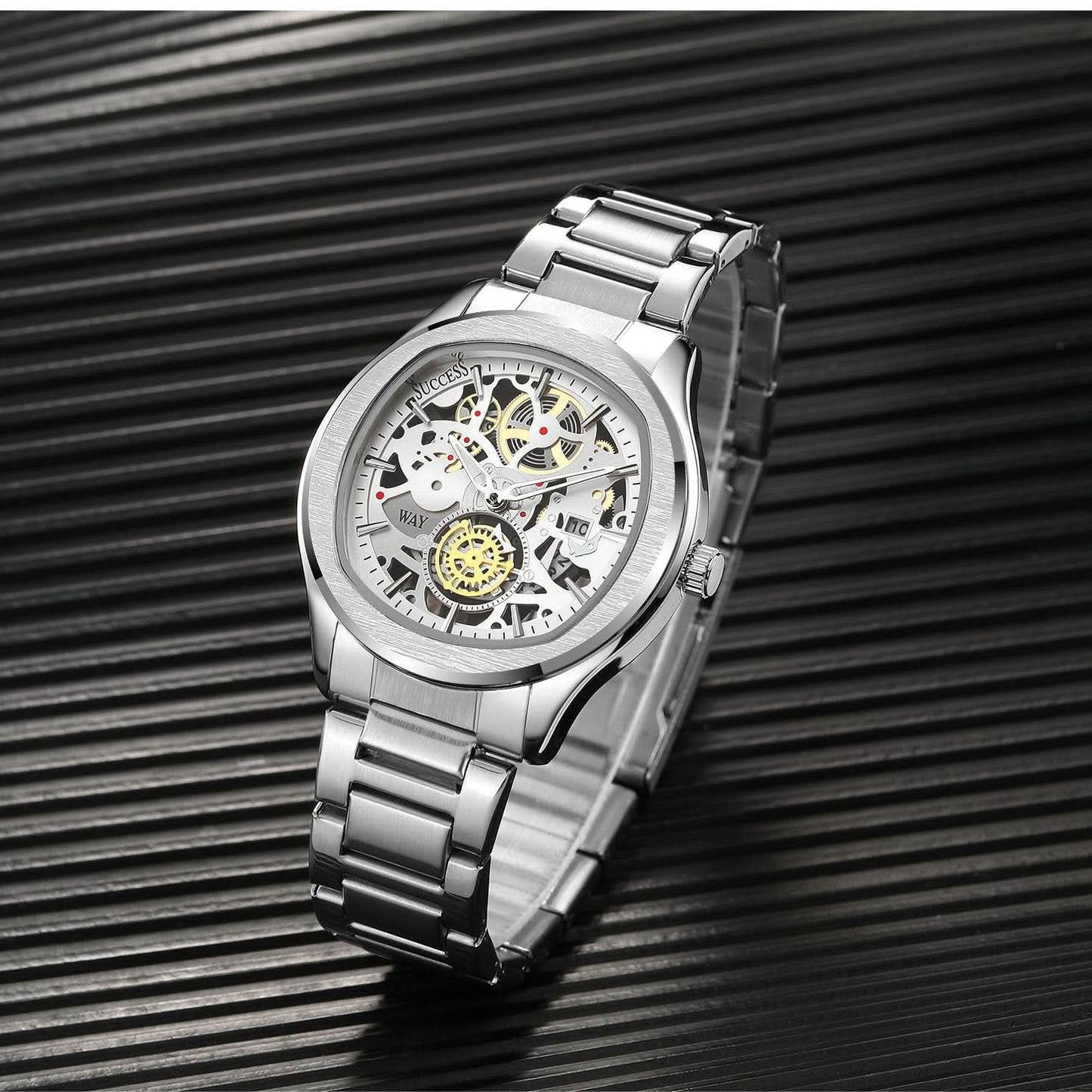 Men’s Quartz Calendar Watch – British Style, Alloy Strap, Fashion Pointer Dial