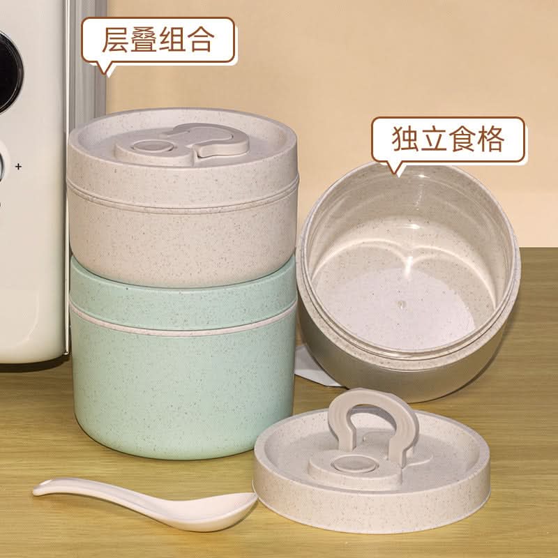 Wheat Straw Round Lunch Box – Microwave Safe Food Container