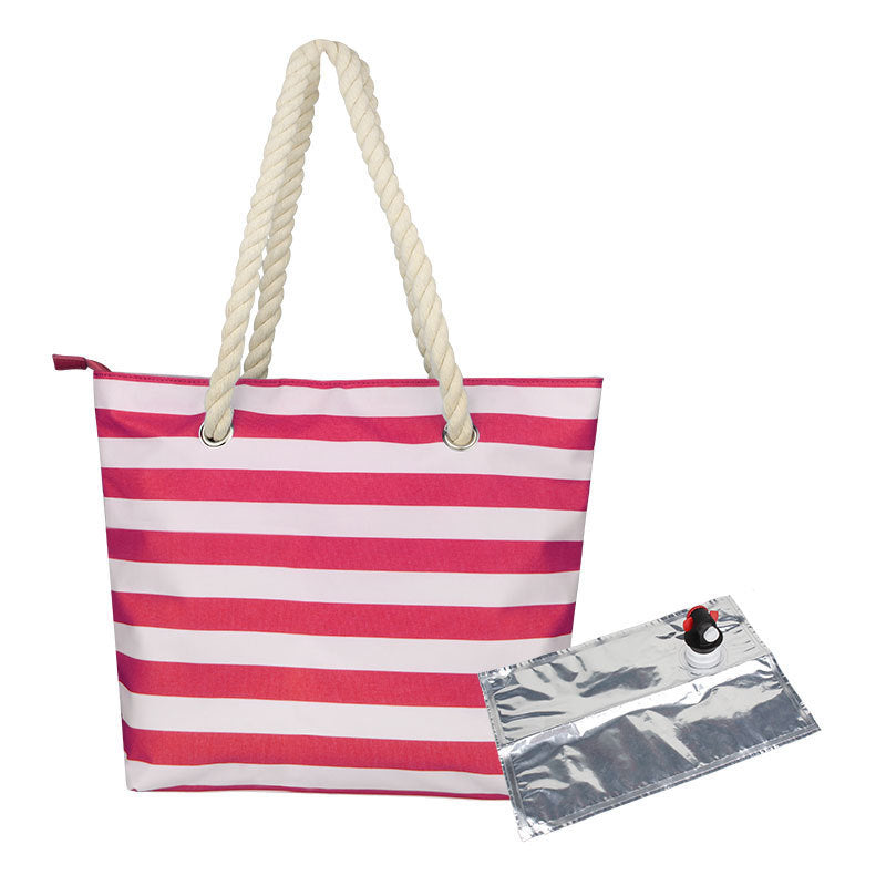 Women's Oxford Cloth Waterproof Handbag – Striped Insulated Shoulder Tote