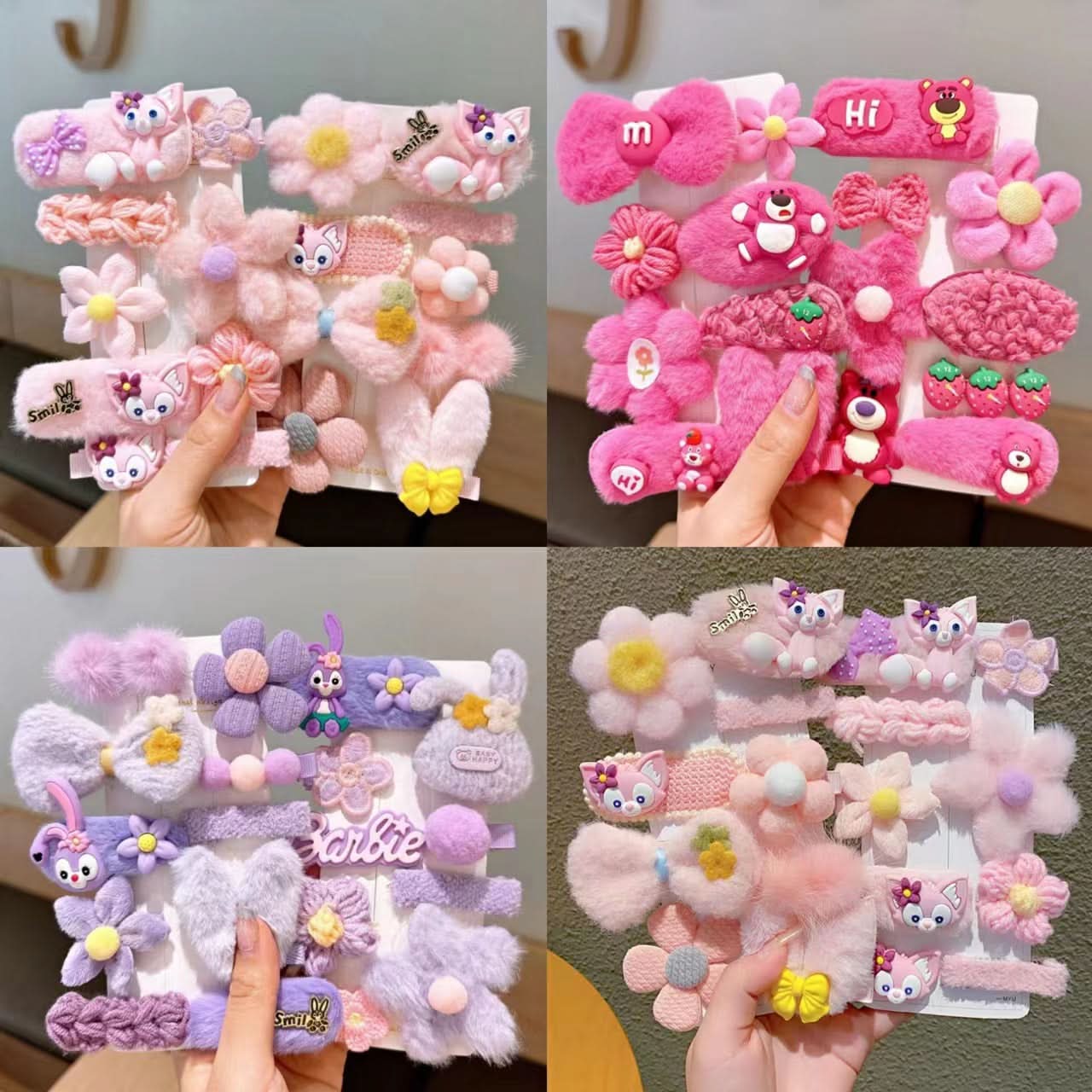 Cute Plush Duckbill Hairpins for Kids