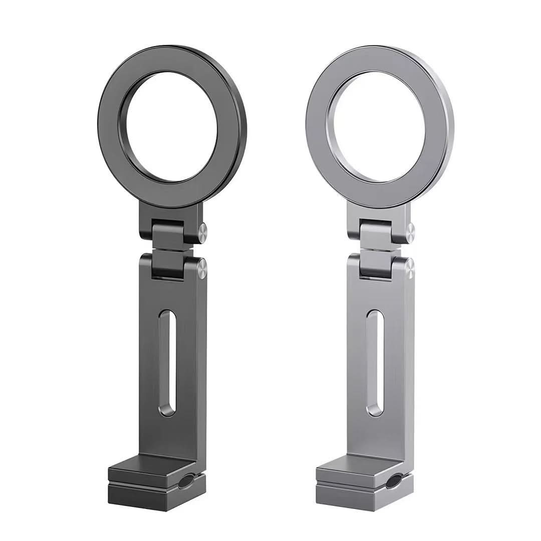 MagSafe Magnetic Phone Stand – Foldable Alloy Desktop Holder for Travel & Office
