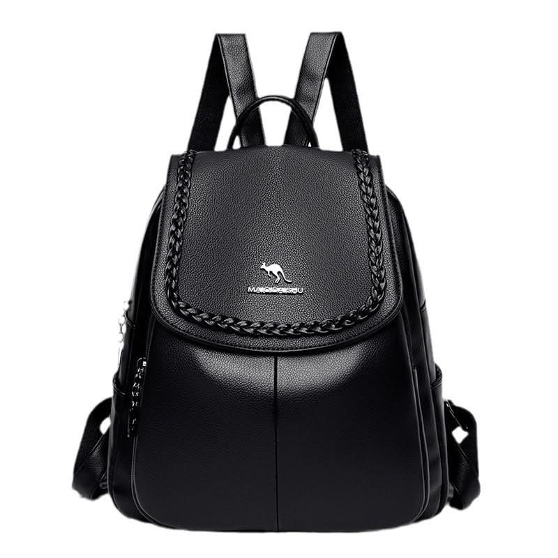 Women's PU Leather Shoulder Backpack – Casual Bag for Daily Use