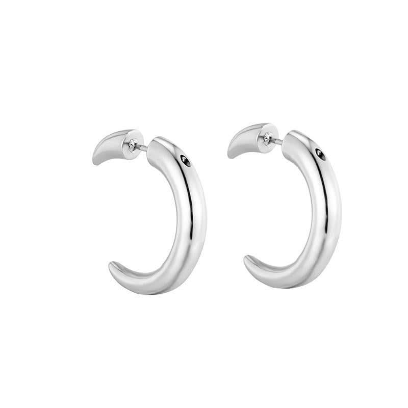 Unisex Geometric Crescent Hip-Hop Earrings