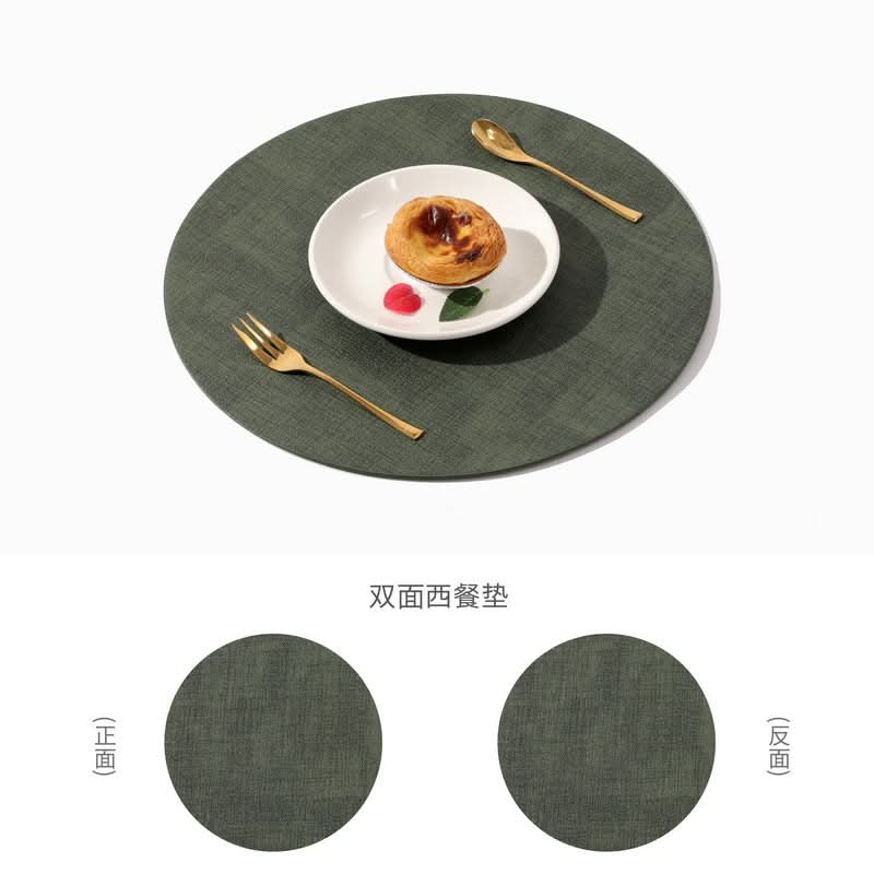 Double-Sided Leather Placemat Heat Insulation