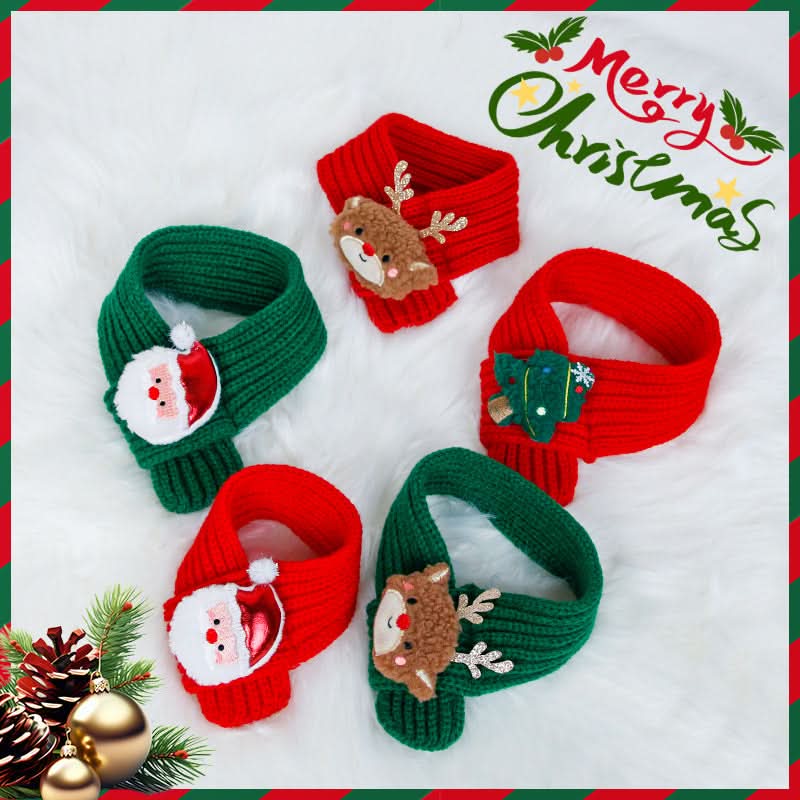 Pet Christmas Scarf & Hat Set for Cats and Dogs