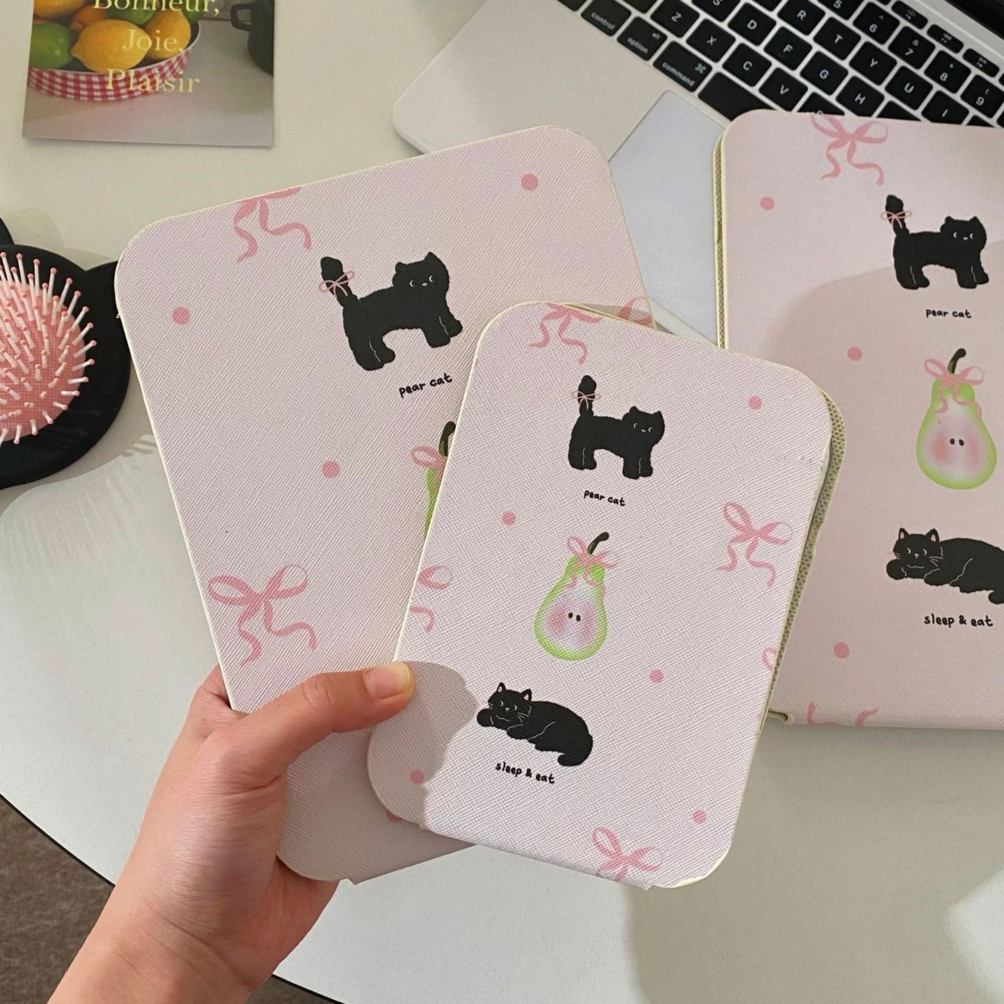 Portable Retro Floral Folding Makeup Mirror