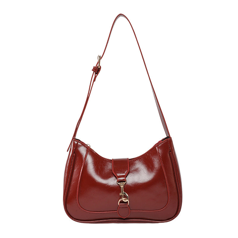 Trendy Women's Shoulder Bag – French-Inspired Armpit Bag with Textured PU