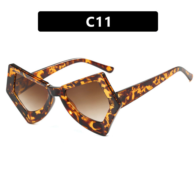 Anti-Blue Light Butterfly Glasses for Women – Oversized Hexagon Flat Frame Eyewear