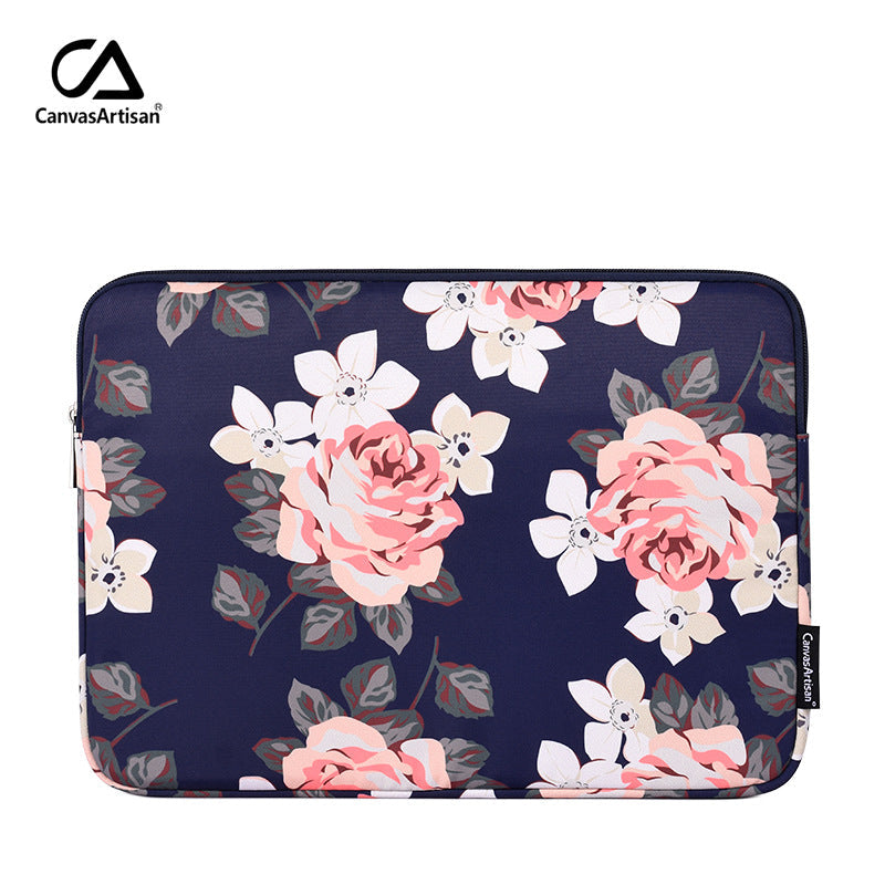 Rose Floral Laptop Sleeve for MacBook & More – Shock-Resistant Case