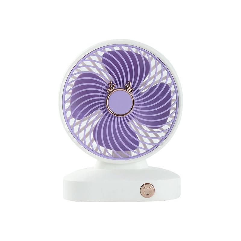 USB Rechargeable Mini Desktop Fan – 3-Speed, Portable
