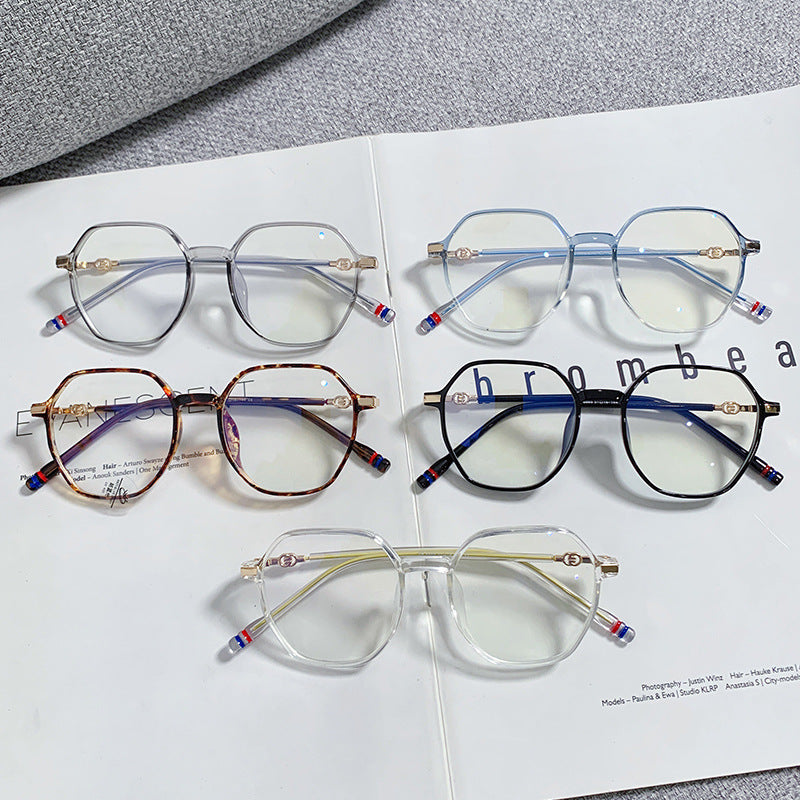 Women's Polygon Anti-Blue Light Glasses – Stylish Full Frame Eyewear for Small Faces
