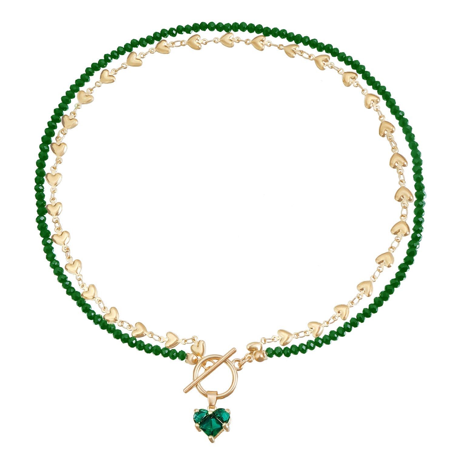 Zircon Heart Pendant Necklace for Women – Diamond-Inspired Clavicle Chain
