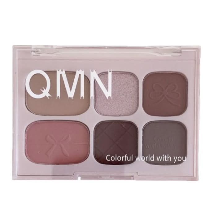 QMN 6-Color Eyeshadow Palette – Moonlight Rose, Matte & Shimmer