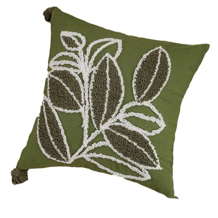 Nordic Red Leaf Velvet Pillow Cover