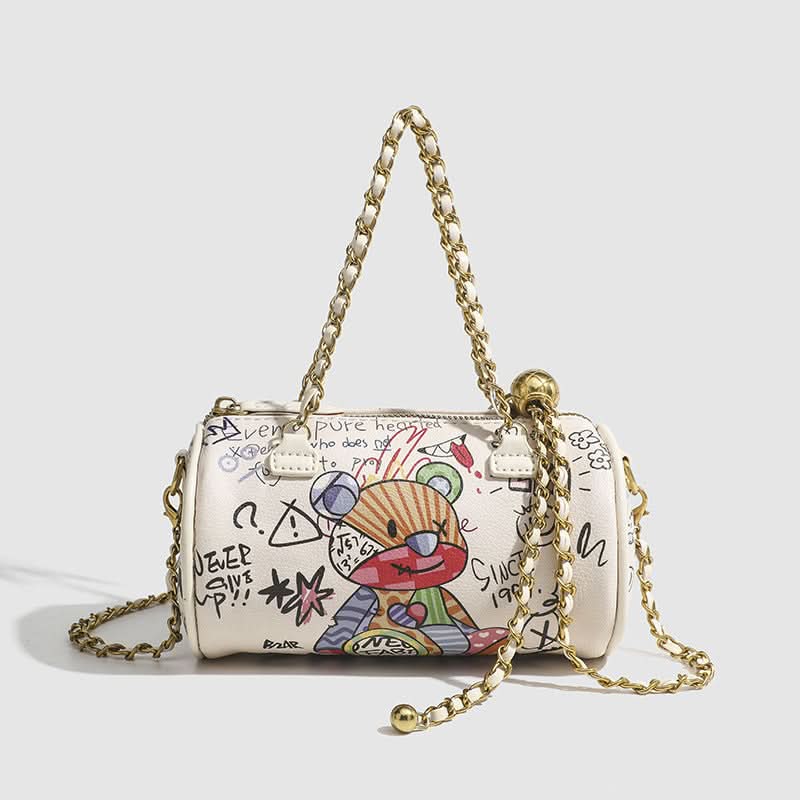 Bear Cylindrical Shoulder Bag