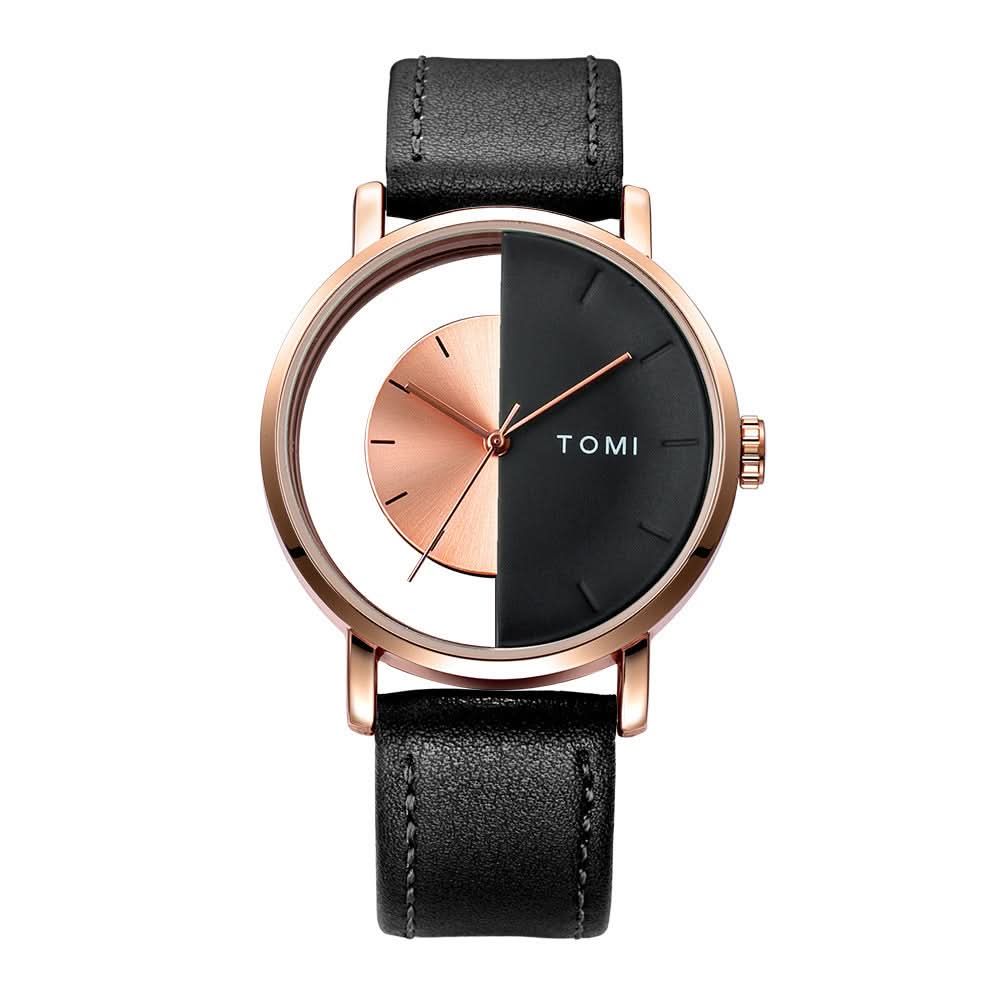 Unisex Hollow Design Quartz Watch – Casual Fashion Timepiece