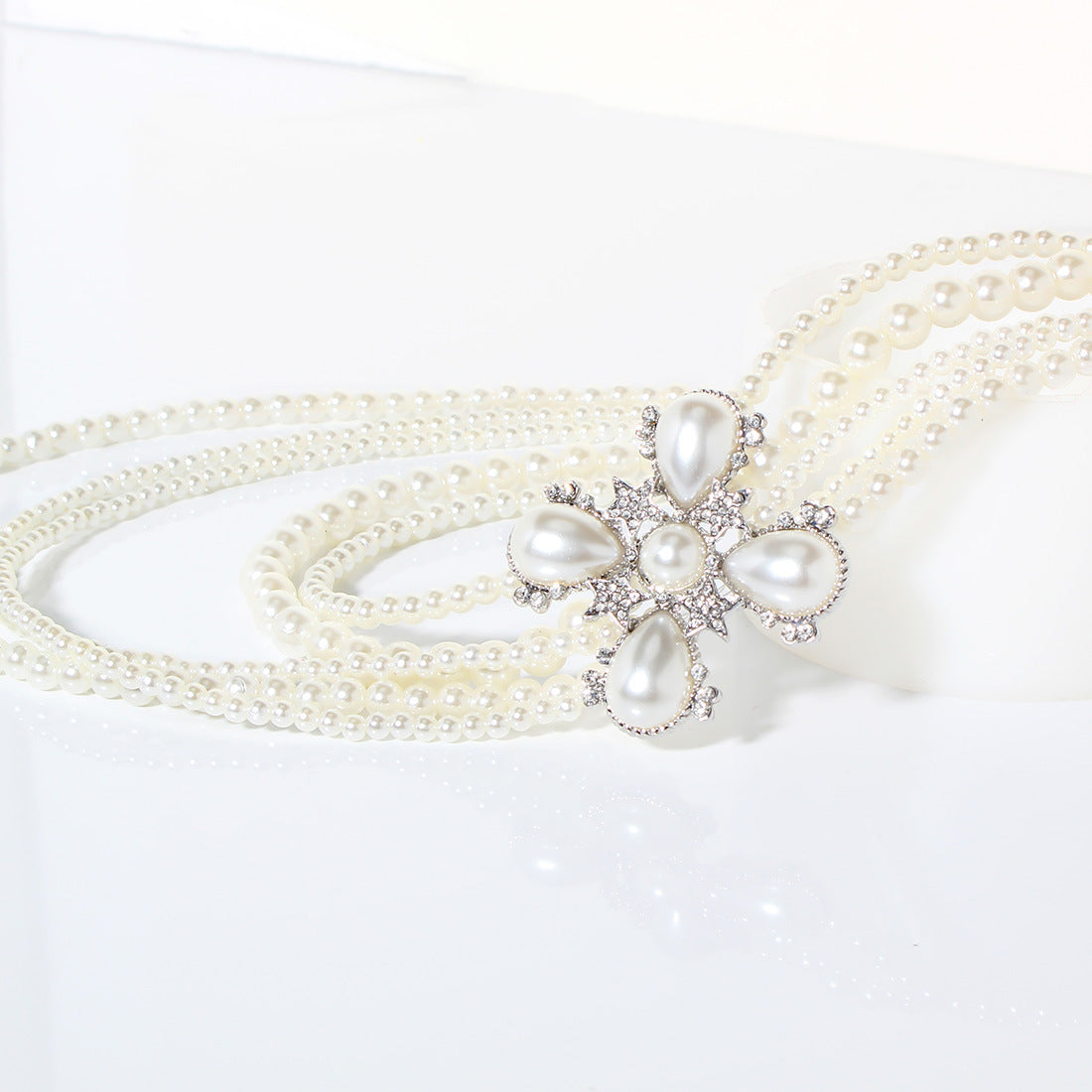 Retro Multi-Layer Pearl Necklace – Elegant Long Beaded Sweater Chain for Women