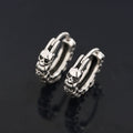 Unisex Punk Skull Earrings – Silver Demon Design Jewelry