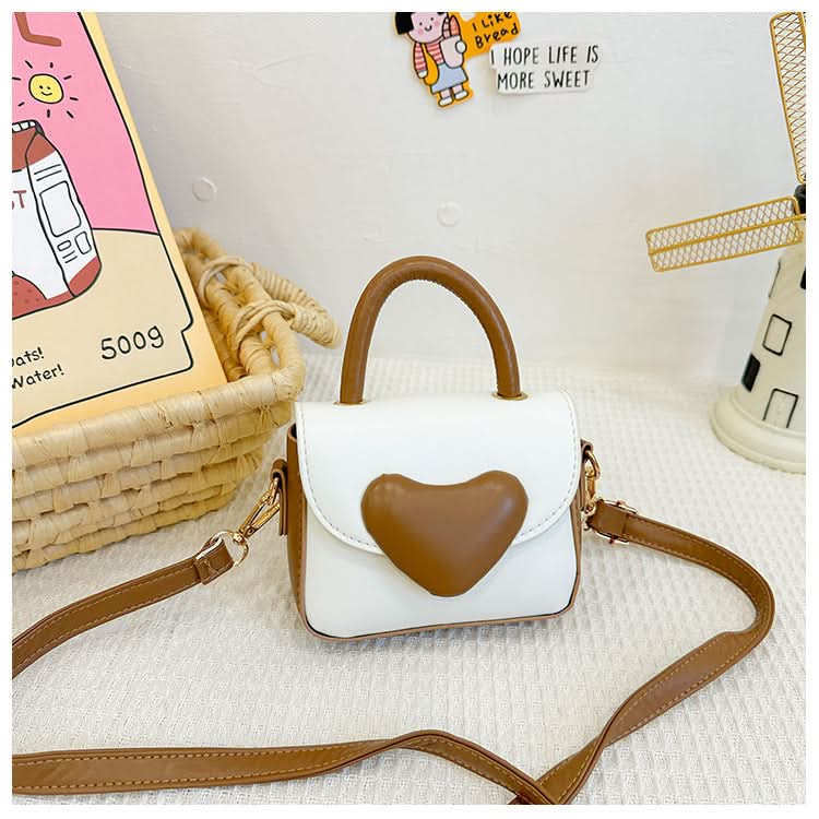 Women's PU Shoulder Bag with Heart Design