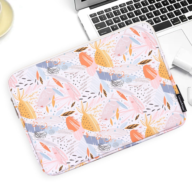 Abstract Print PU Leather Laptop Sleeve – Waterproof Case for Samsung & More