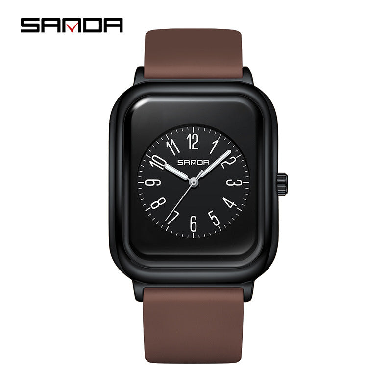 SANDA Unisex Silicone Quartz Watch – Waterproof Digital Fashion Casual Timepiece