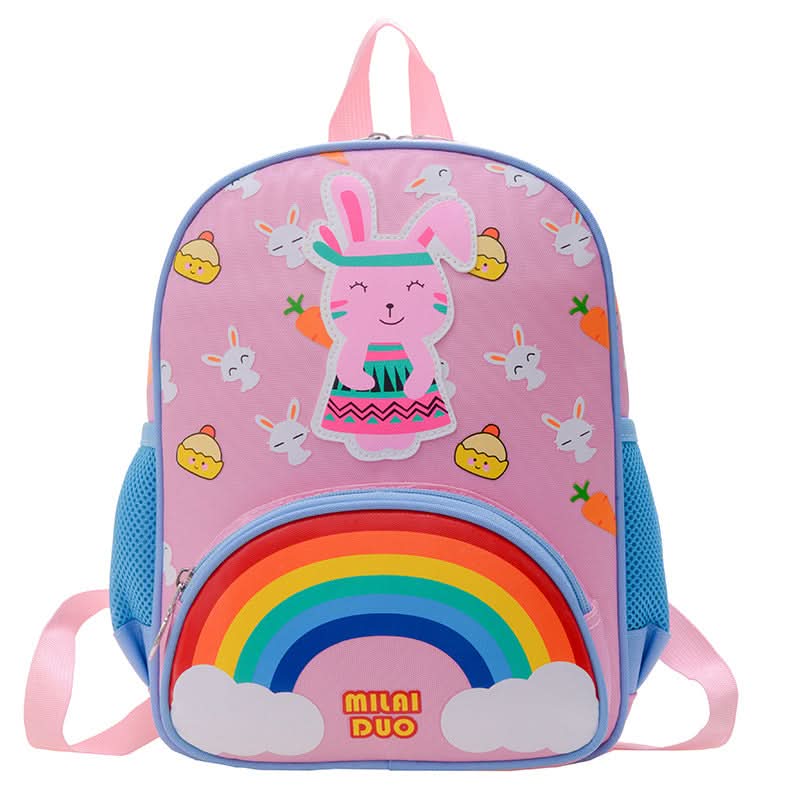 Cute Bunny & Mouse Kindergarten Backpack – Ultra-Light School Bag for Girls