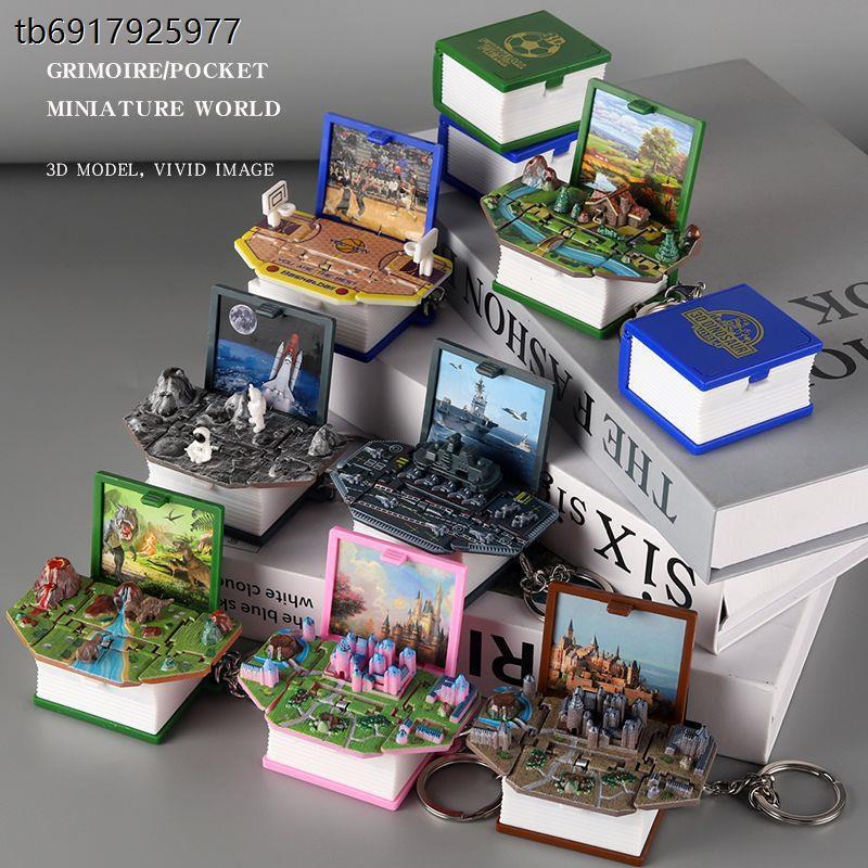 3D Pop-Up Book Keychain – Creative Decompression Toy Keyring