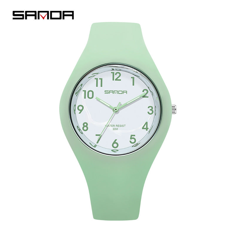 Sanda Jelly Series Quartz Watch – Waterproof Shockproof Sports Watch for Students
