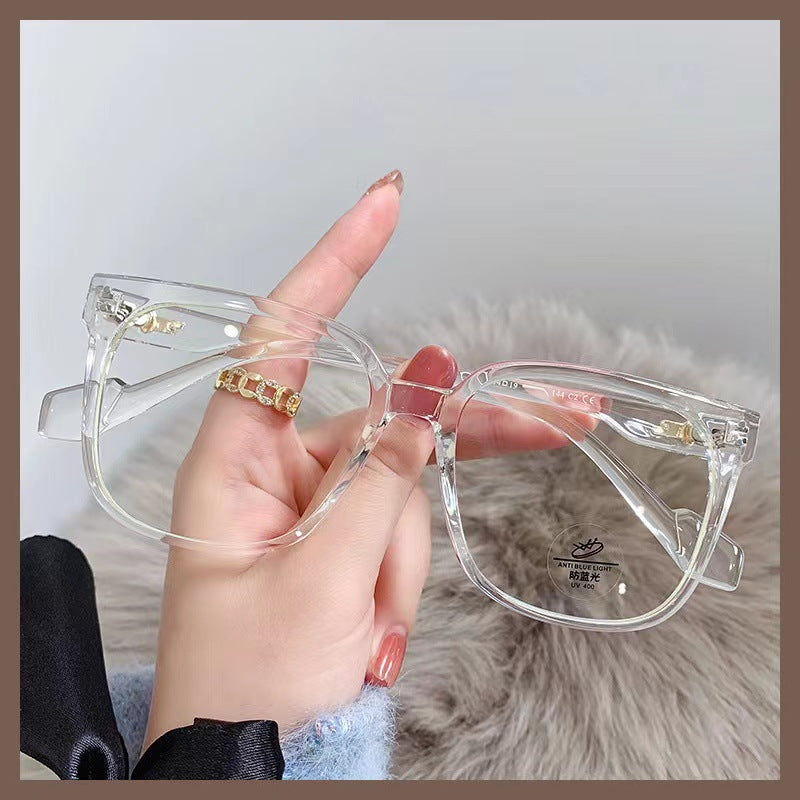 Retro Korean Myopia Glasses Frame – TR90 Anti-Blue Light Eyewear for Men & Women