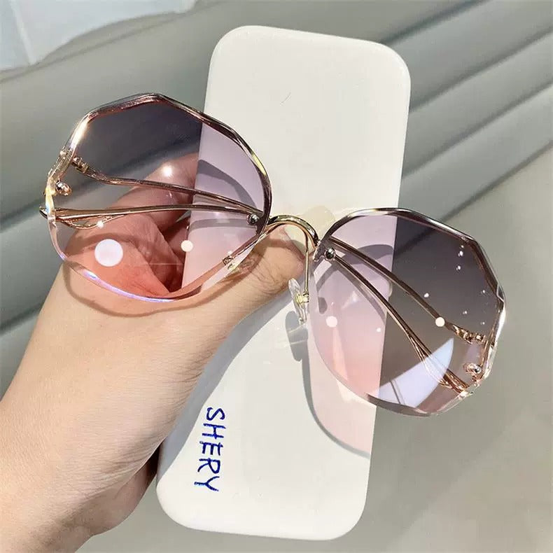 Frameless UV Protection Sunglasses for Women – Ocean Tint Slimming Shades