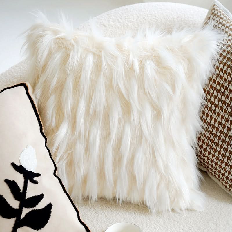 1 pc Premium High-Grade Retro Brown Plant Oatmeal Cream Sofa Pillow Cover