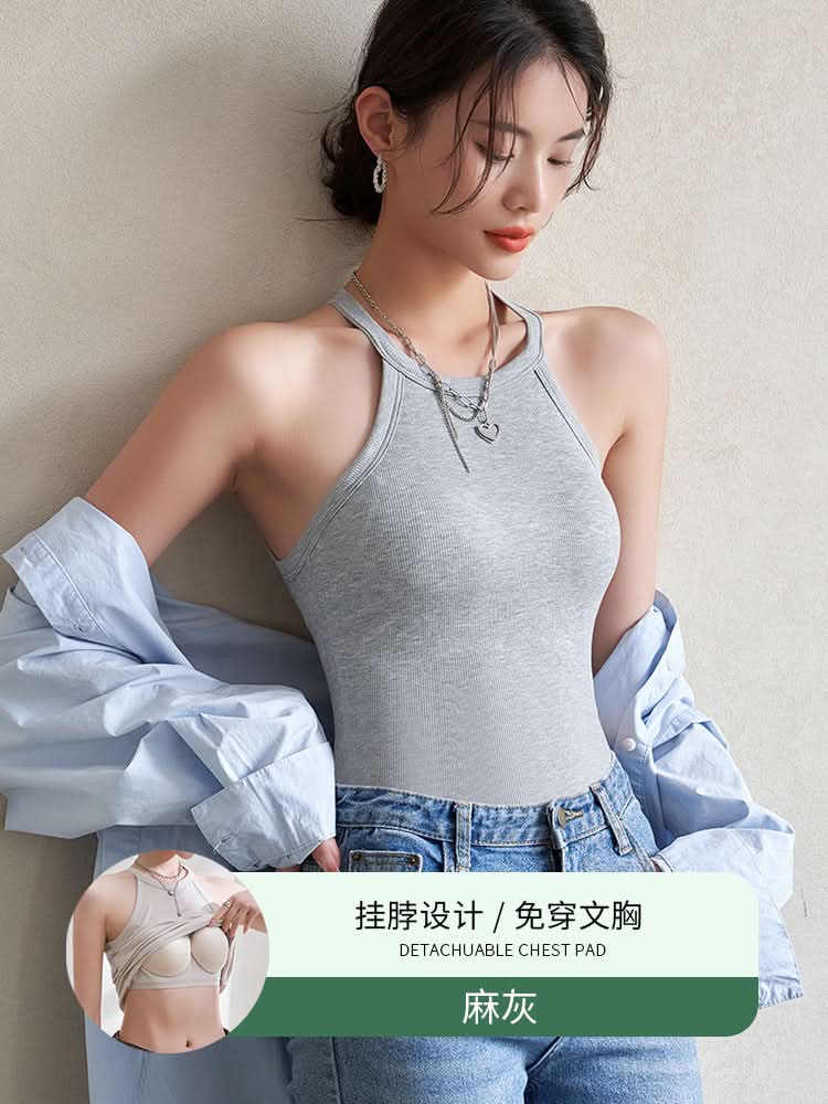 Padded Halter Neck Camisole for Women