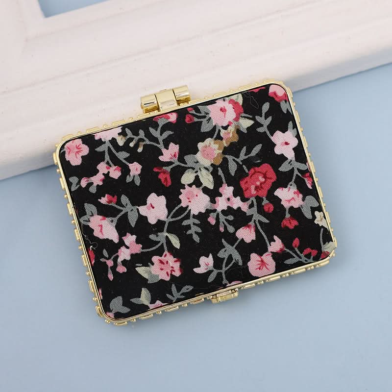 Chinese-Style Portable Mini Makeup Mirror - Double-Sided Folding Design (Set of 2 pcs.)