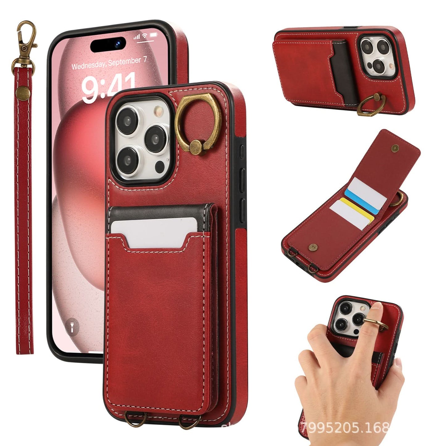 Multi-Function Leather Wallet Case for iPhone