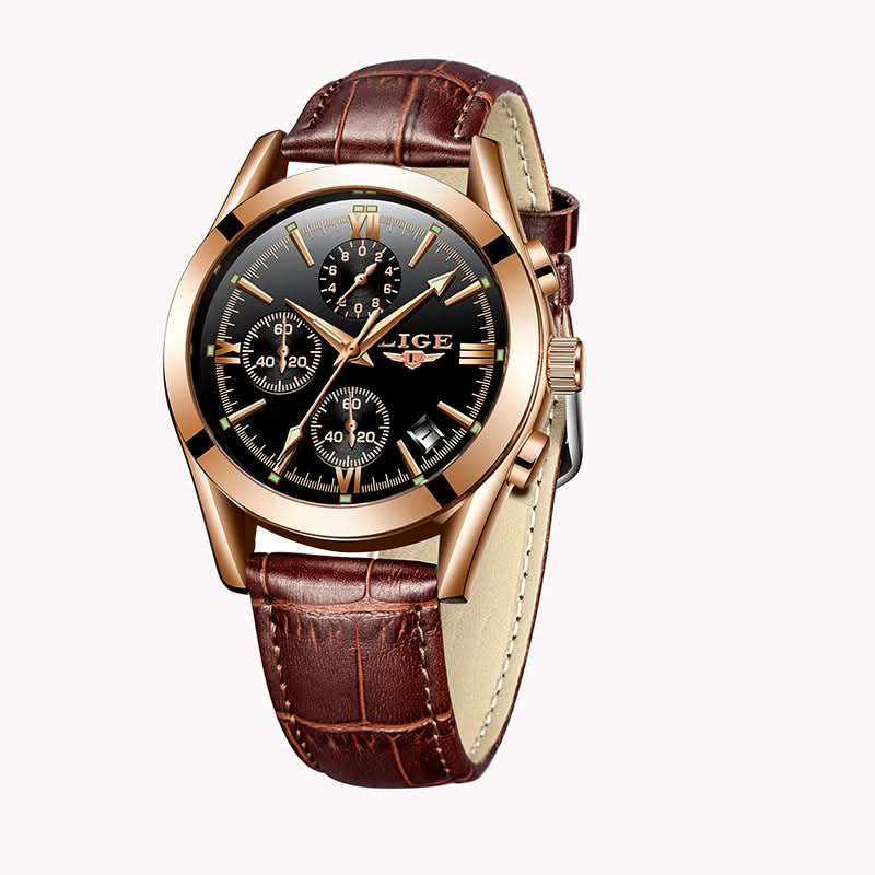 Men’s Quartz Chronograph Watch – Stainless Steel Business Timepiece
