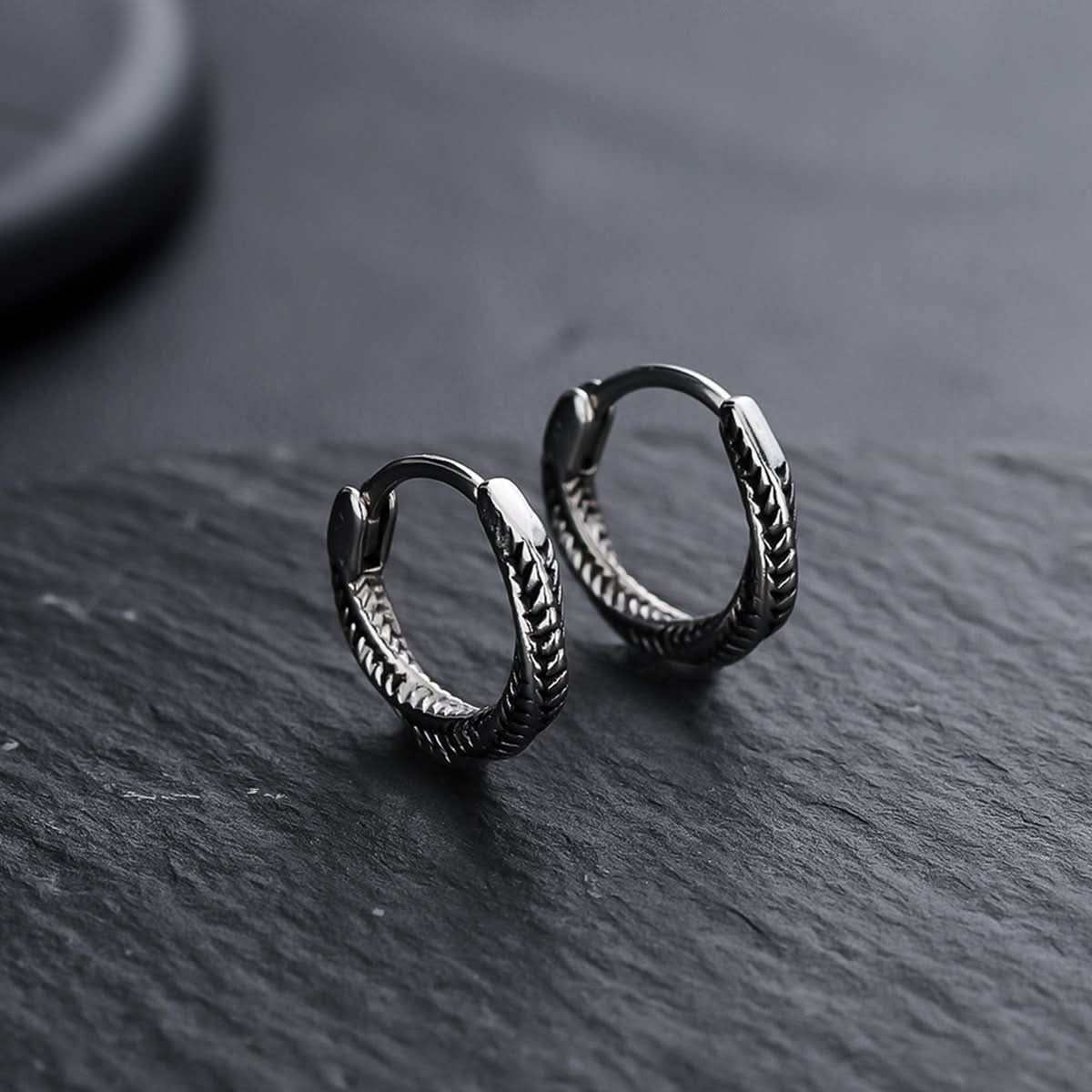 Hemp Twisted Rope Earrings – Geometric Round Earrings for Men & Women