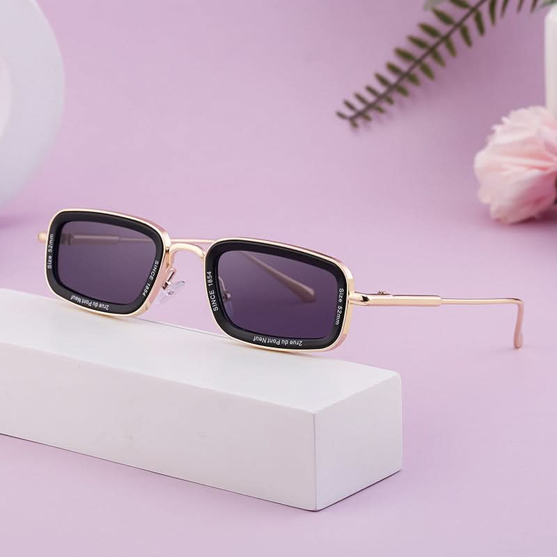 Women's Retro Square Sunglasses – Small Frame, High-End Fashion Shades