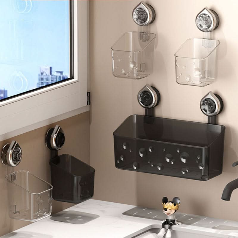 Space-Saving Suction Cup Shelf – Bathroom & Cosmetic Storage Box with Strong Hold