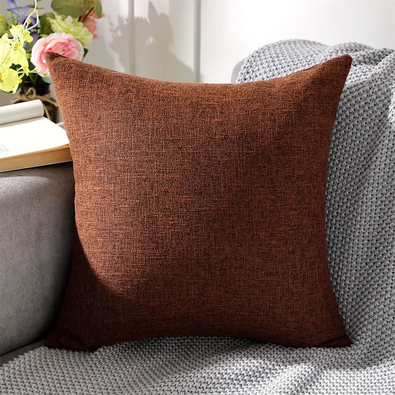 Solid Color Linen Sofa Pillow Covers (Set of 2)