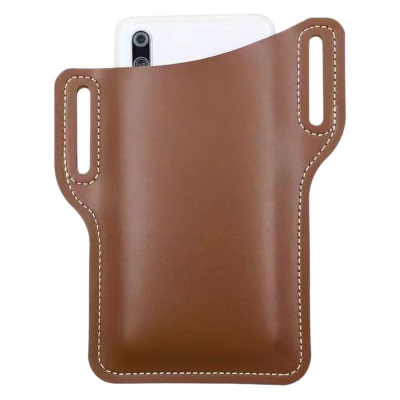 Men’s Belt Phone Pouch – PU Leather Waist Bag for Outdoor Use