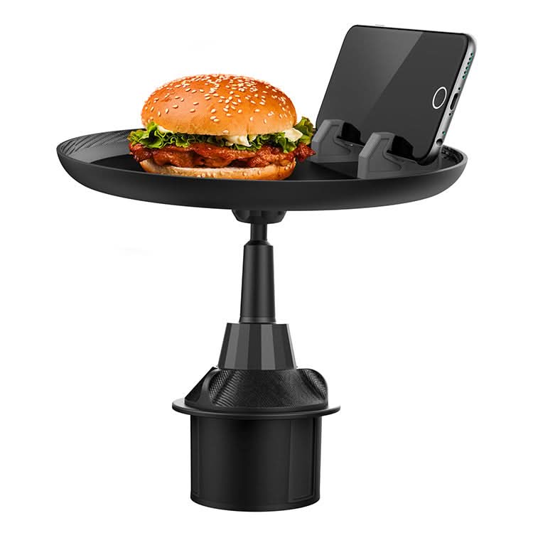 Car Tray Table – Multifunctional ABS Food, Beverage, and Phone Holder with Silicone Pad