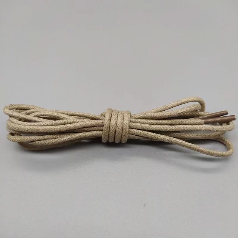 Waxed Leather Shoelaces – Unisex Round Thin Laces