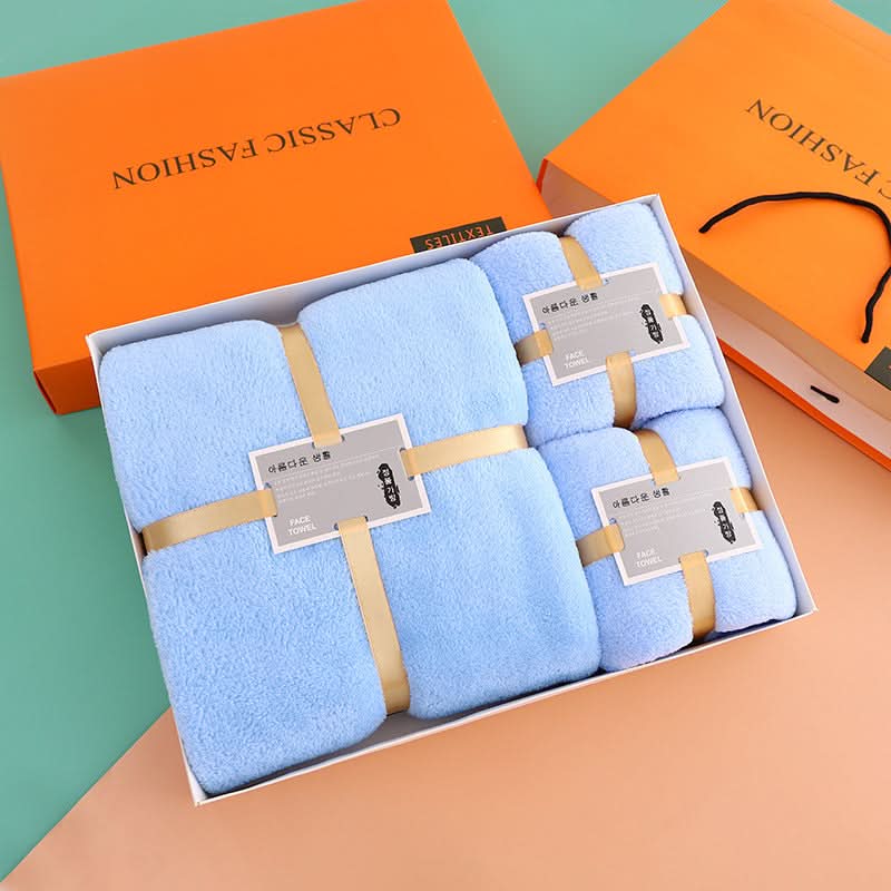 Luxury Coral Fleece 3-Piece Towel Set