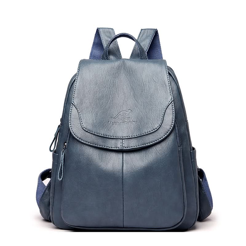 Women's Soft Leather Backpack – With Hidden Zipper Pockets