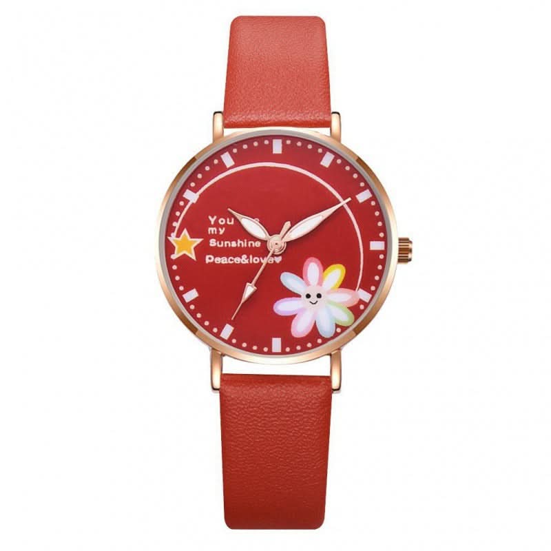 Daisy Watch for Women – College Style, Girlish Pink, Simple & Elegant