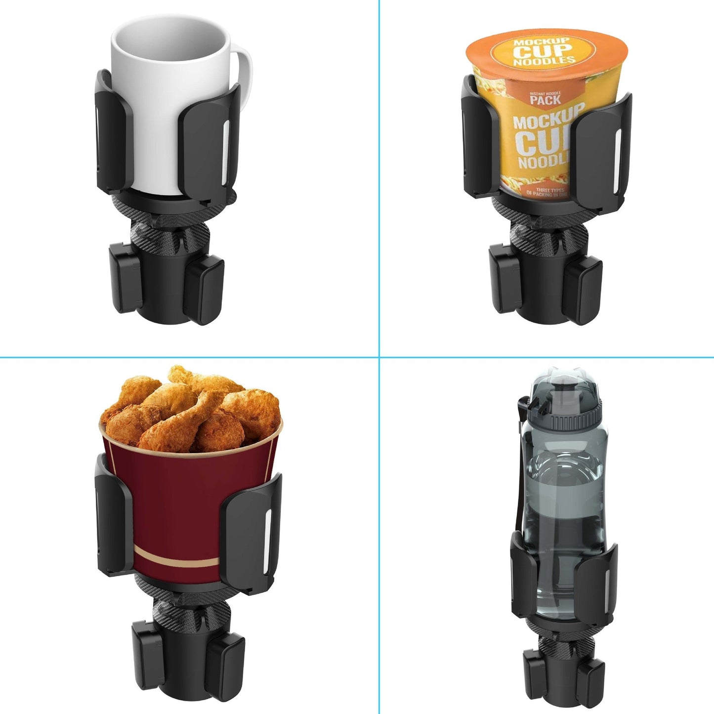 Multifunctional Car Cup Holder – Adjustable Beverage & Card Organizer